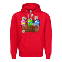 Red Easter eggs  Easter Day Zipper Hoodie - CowGirlArtShop