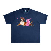 Navy boxer dog with tutu Urban Heavy Tee - LillyAllenDesigns