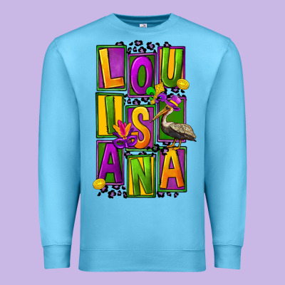 Mardi Gras Louisiana Premium Sweatshirt Designed By Fadigitalartstudio