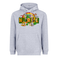 Heather Grey nurse st patricks Heavyweight Hoodie - FaDigitalArtStudio