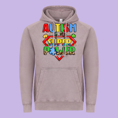 Autism Is My Superpower Vintage Hoodie Designed By Lillyallendesigns