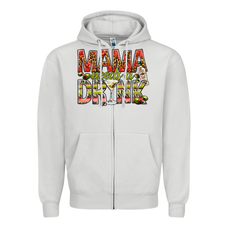 Mama Needs A Drink Mother's Day Zipper Hoodie by HowdyJamesFarm | Teevron