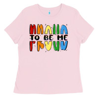Bubblegum Pink proud to be me Ladies Tee - MaliasSmallBusiness