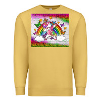 Antique Gold LGBTQ Dabbbing Unicorn And Rainbow Tumbler Premium Sweatshirt - BundleAndBundleShop