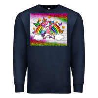 Navy LGBTQ Dabbbing Unicorn And Rainbow Tumbler Premium Sweatshirt - BundleAndBundleShop