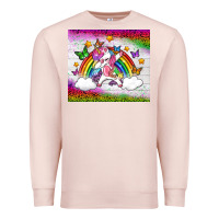 Pale Pink LGBTQ Dabbbing Unicorn And Rainbow Tumbler Premium Sweatshirt - BundleAndBundleShop