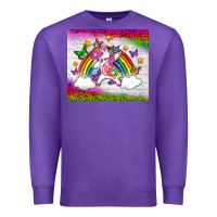 Purple LGBTQ Dabbbing Unicorn And Rainbow Tumbler Premium Sweatshirt - BundleAndBundleShop