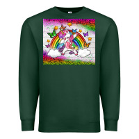 Sports Green LGBTQ Dabbbing Unicorn And Rainbow Tumbler Premium Sweatshirt - BundleAndBundleShop