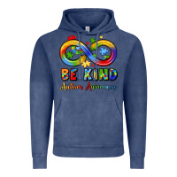 Vintage Denim be kind autism awareness infinity symbol Vintage Hoodie - LillyAllenDesigns