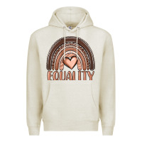 Oatmeal Heather equality melanin rainbow Premium Hoodie - OliviaCreatesArt