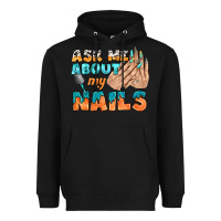 Black ask me about my nails bbs Heavyweight Hoodie - BundleAndBundleShop