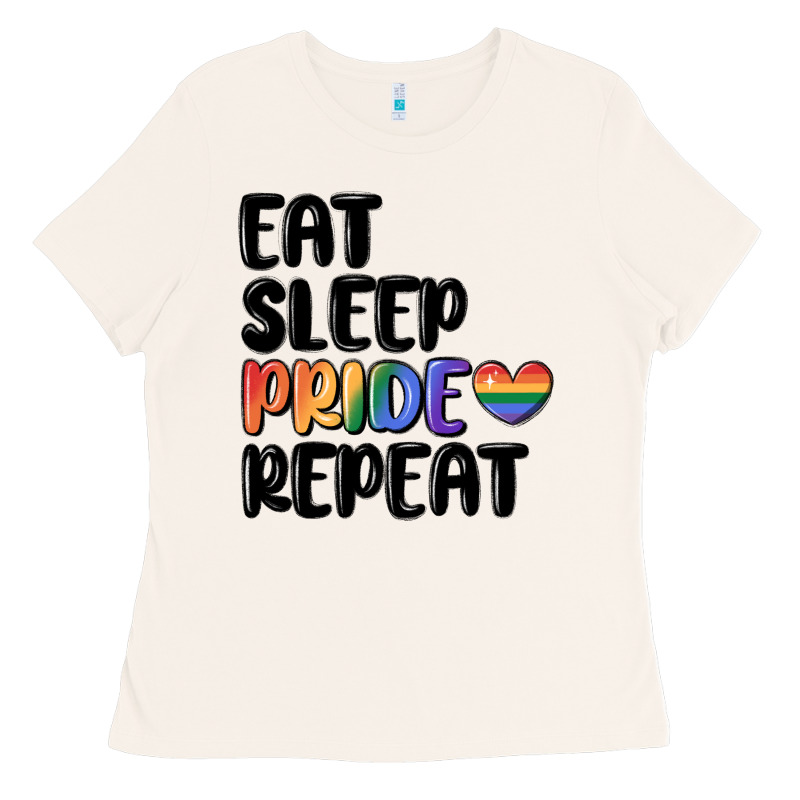 Eat Sleep Pride Repeat Ladies Tee by MaliasSmallBusiness | Teevron