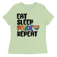 Matcha eat sleep pride repeat Ladies Tee - MaliasSmallBusiness
