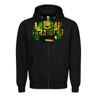Black Lucky Teacher Squad St. Patrick's Day Zipper Hoodie - CowGirlArtShop