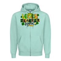 Seafoam Lucky Teacher Squad St. Patrick's Day Zipper Hoodie - CowGirlArtShop