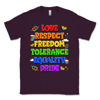 Plum love respect freedom tolerance equality pride Classic Tee - LillyAllenDesigns