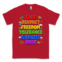 Red love respect freedom tolerance equality pride Classic Tee - LillyAllenDesigns