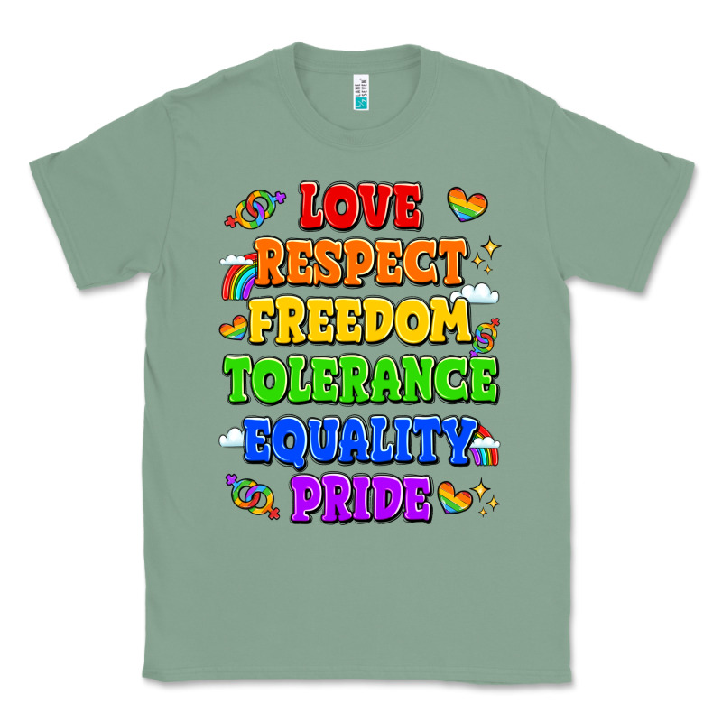Love Respect Freedom Tolerance Equality Pride Classic Tee by LillyAllenDesigns | Teevron