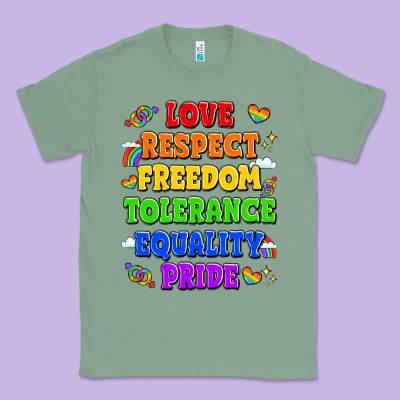 Love Respect Freedom Tolerance Equality Pride Classic Tee Designed By Lillyallendesigns