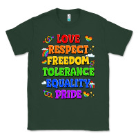 Sports Green love respect freedom tolerance equality pride Classic Tee - LillyAllenDesigns