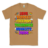 Toasted Coconut love respect freedom tolerance equality pride Classic Tee - LillyAllenDesigns