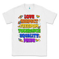 White love respect freedom tolerance equality pride Classic Tee - LillyAllenDesigns
