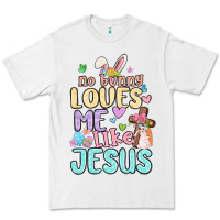 White no bunny loves me like jesus Premium Tee - MaliasSmallBusiness