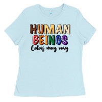 Baby Blue human beings colors may vary Ladies Tee - MaliasSmallBusiness