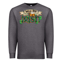 Charcoal Heather wee bit irish st patrick's day Premium Sweatshirt - FaDigitalArtStudio