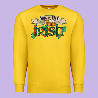 Wee Bit Irish St Patrick's Day Premium Sweatshirt Designed By Fadigitalartstudio