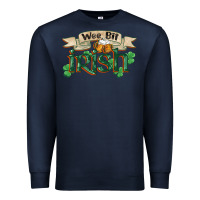 Navy wee bit irish st patrick's day Premium Sweatshirt - FaDigitalArtStudio