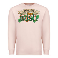 Pale Pink wee bit irish st patrick's day Premium Sweatshirt - FaDigitalArtStudio