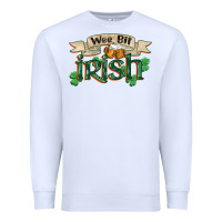 White wee bit irish st patrick's day Premium Sweatshirt - FaDigitalArtStudio