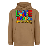 Toasted Coconut love needs no words Heavyweight Hoodie - FaDigitalArtStudio