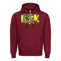 Burgundy Love St. Patrick's Day Zipper Hoodie - HowdyJamesFarm