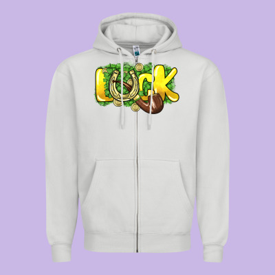 Love St. Patrick's Day Zipper Hoodie Designed By Howdyjamesfarm