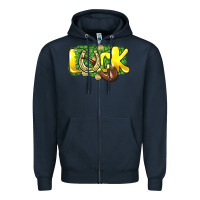 Navy Love St. Patrick's Day Zipper Hoodie - HowdyJamesFarm