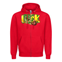 Red Love St. Patrick's Day Zipper Hoodie - HowdyJamesFarm
