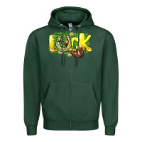 Sports Green Love St. Patrick's Day Zipper Hoodie - HowdyJamesFarm