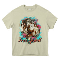 Free Spirit Mustang Horse Heavy Core Tee | Teevron