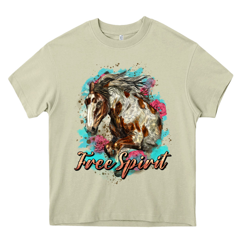 Free Spirit Mustang Horse Heavy Core Tee by LillyAllenDesigns | Teevron