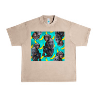 French Oak Chimpanzee And Banana Urban Heavy Tee - LillyAllenDesigns