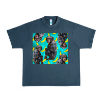 Midnight Navy Chimpanzee And Banana Urban Heavy Tee - LillyAllenDesigns