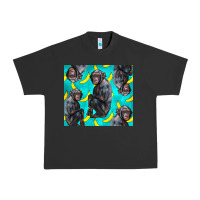 Pigment Black Chimpanzee And Banana Urban Heavy Tee - LillyAllenDesigns
