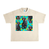 Sandshell Chimpanzee And Banana Urban Heavy Tee - LillyAllenDesigns
