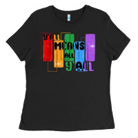 Black y'all means all y'all Ladies Tee - MaliasSmallBusiness