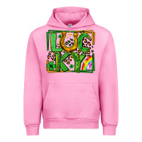 Fuchsia Pink lucky horseshoe st patricks day leopard frame Urban Hoodie - LillyAllenDesigns