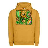 Pigment Peanut Butter lucky horseshoe st patricks day leopard frame Urban Hoodie - LillyAllenDesigns