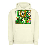 Pigment Pistachio lucky horseshoe st patricks day leopard frame Urban Hoodie - LillyAllenDesigns