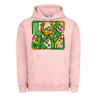 Pigment Salmon lucky horseshoe st patricks day leopard frame Urban Hoodie - LillyAllenDesigns